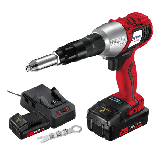 20V Lith BRUSHLESS Riveting Tool w/ Auto Reverse