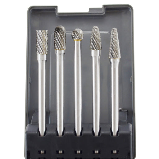 5pc Long Double Cut Carbide Burr Set 4.5"
