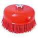 6" Nylon Bed Brush, Red, 5/8" thread