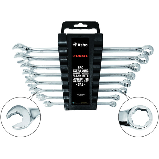 8pc XL Damaged Fastener Flank Bite Wrnch Set