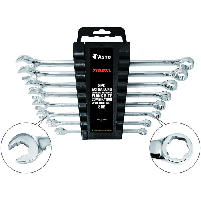 8pc XL Damaged Fastener Flank Bite Wrnch Set