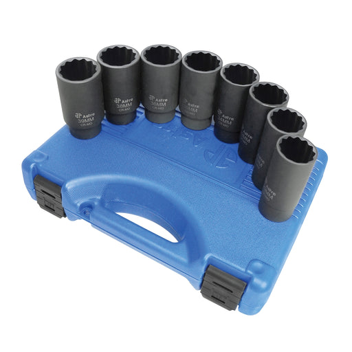 8pc 12-Point Axle Nut Socket Set