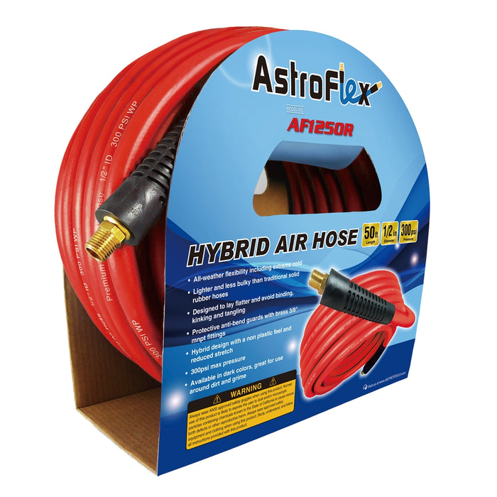 AstroFlex 1/2 in. x 50 ft. Hybrid Air Hose - Red