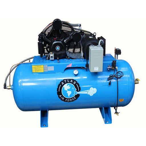 2 STAGE, 7.5HP 120 GAL HORIZ TANK AIR COMPRESSOR