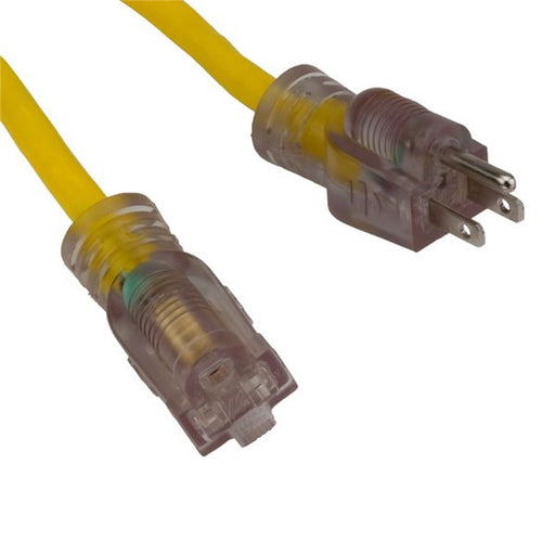 25' Single-Tap 14/3 Ext Cord with Lighted End
