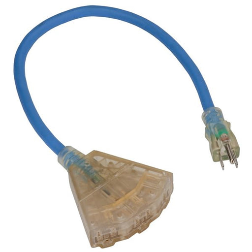 2' Cord Triple-Tap 12/3 Lighted Ends