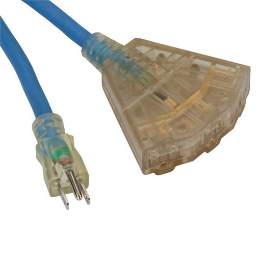 25' Cord Triple-Tap 12/3 Lighted Ends