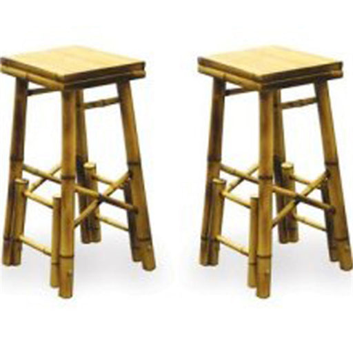 Bamboo Tiki Bar Stool Set