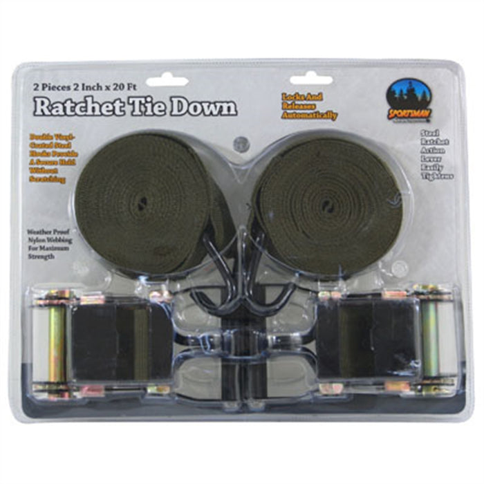 2 Piece Ratchet Tie Down Set