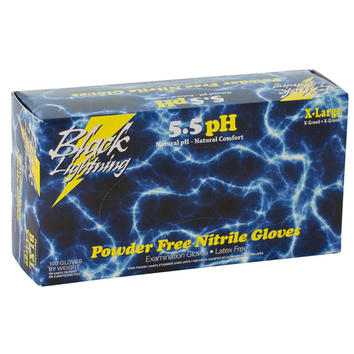 Black Lightning Large Black Nitrile Gloves