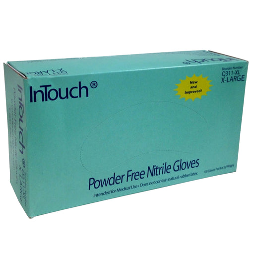 InTouch Medium Blue Nitrile Gloves