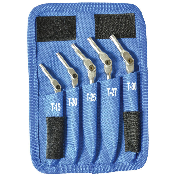 5PC HEX PRO PIVOT HEAD TORX WRENCH SET