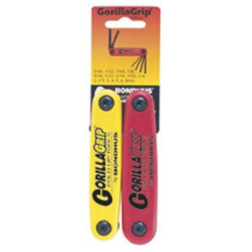 HEX GORILLAGRIP FOLD UP DBL PACK 5/64-1/4" & 2-8mm