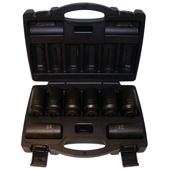 8-piece 12-point axle nut socket set