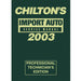 MANUAL CHILTONS IMPORT CAR REPAIR MANUAL 2003 SE