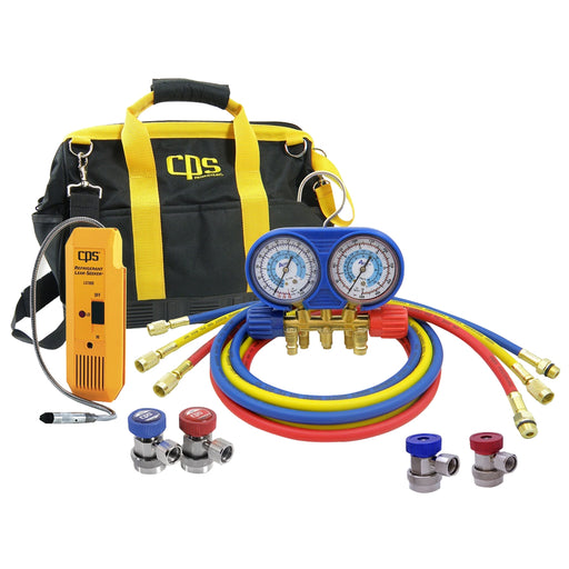 Bag kit with leak detector
