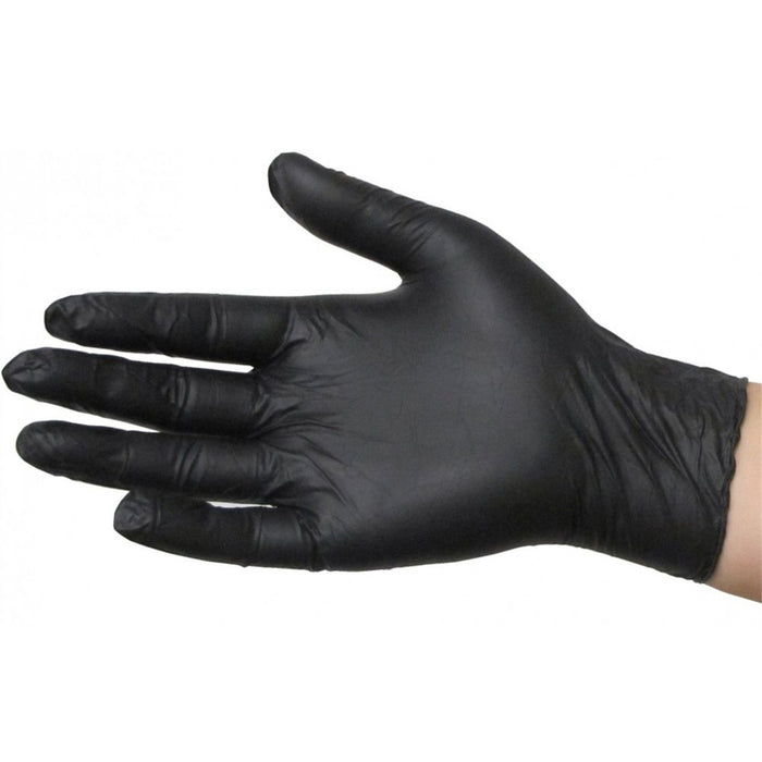 SkinTX Medical 5mil Nitrile Gloves Blk PF LG