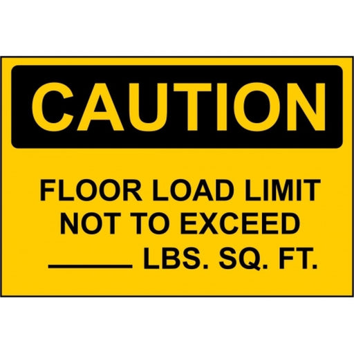 Floor Load Limit Sign