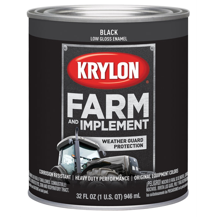 Low Gloss Black 32 oz. Quart