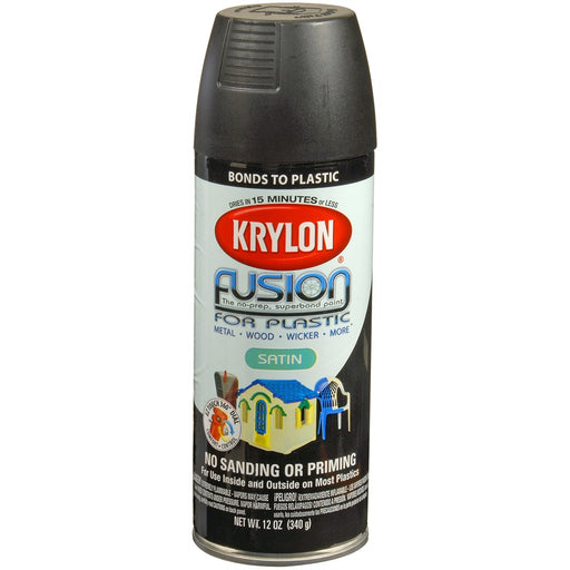 Fusion For Plastic Satin Black 12 oz.