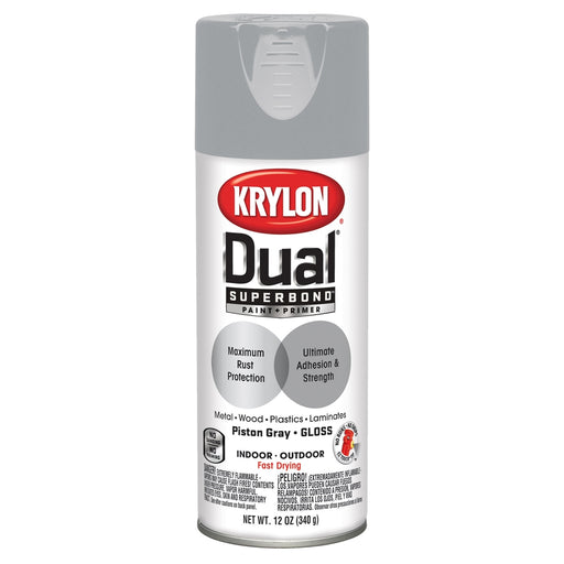 Superbnd Paint Primer Gloss Piston Gray 12 oz.