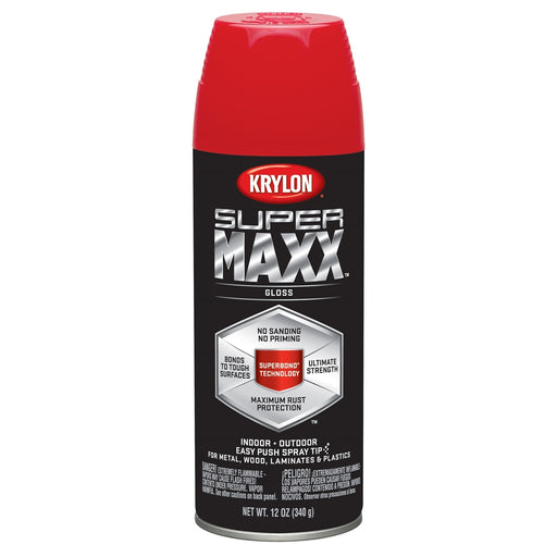 Supermax Paint Primer Gloss Banner Red 12 oz.