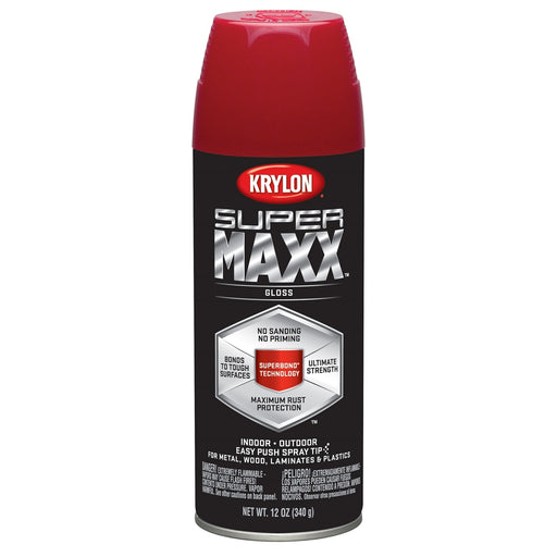 Supermax Paint Primer Gloss Cherry Red 12 oz.