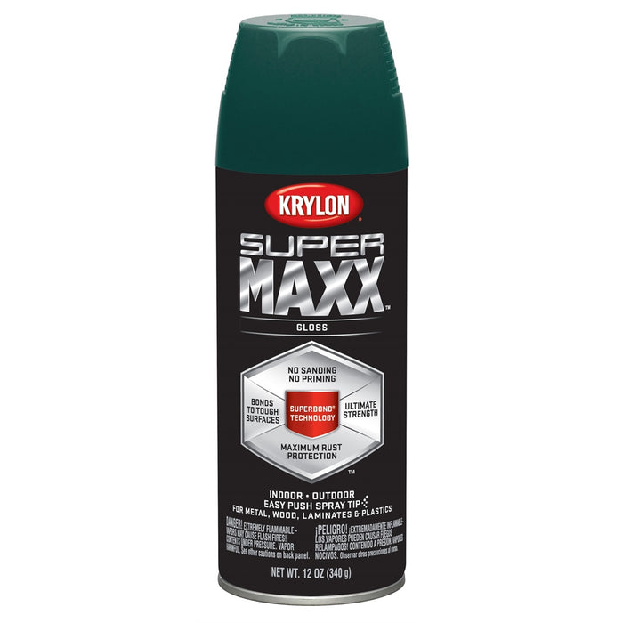 Supermax Paint Primer Gloss Hunter Green 12 oz.