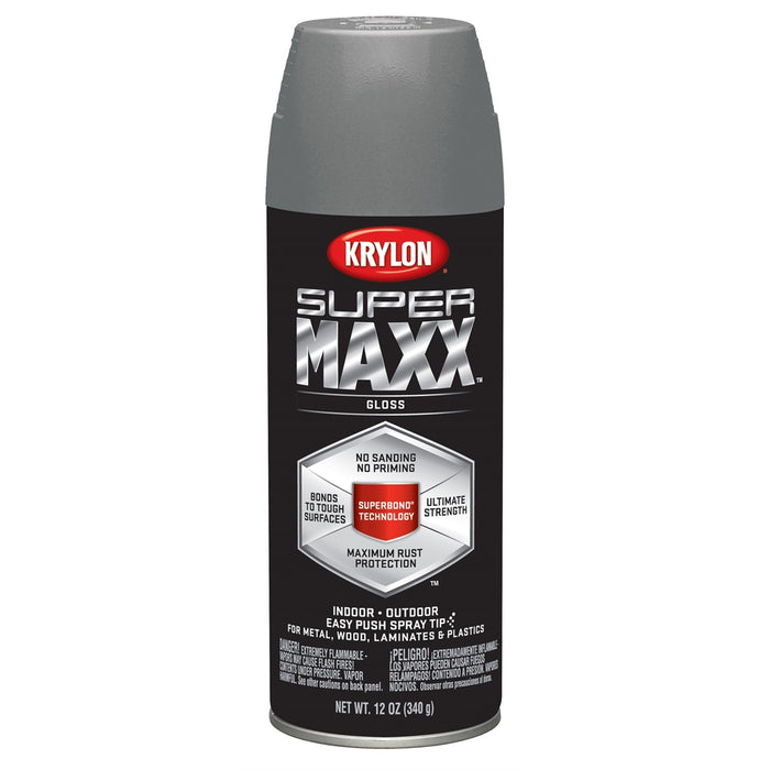 Supermax Paint Primer Gloss Smoke Gray 12 oz.