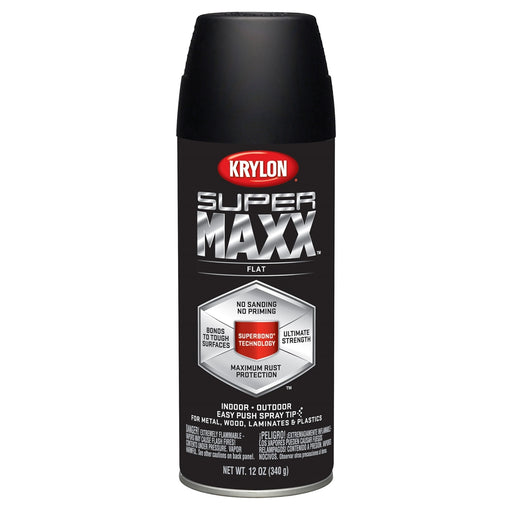 Supermax Paint Primer Flat Black 12 oz.