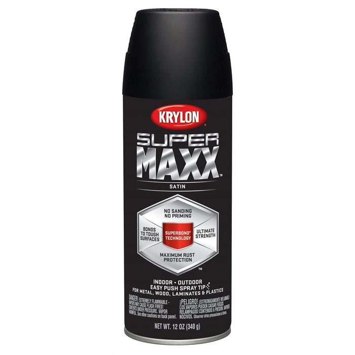 Supermax Paint Primer Satin Black 12 oz.