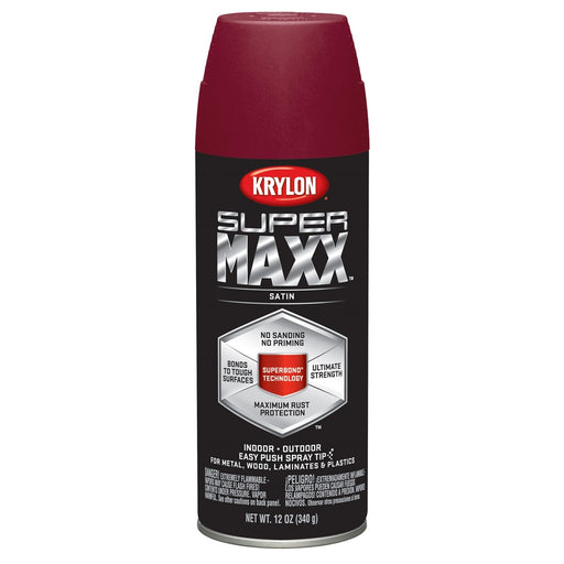 Supermax Paint Primer Satin Burgundy 12 oz.