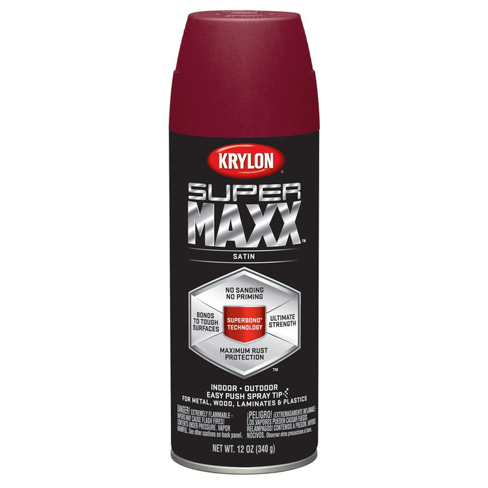 Supermax Paint Primer Satin Burgundy 12 oz.