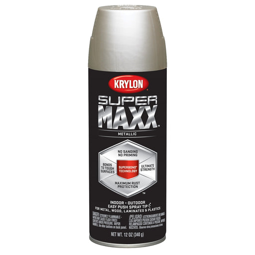 Supermax Paint Prime Metallic Satin Nickel 12 oz