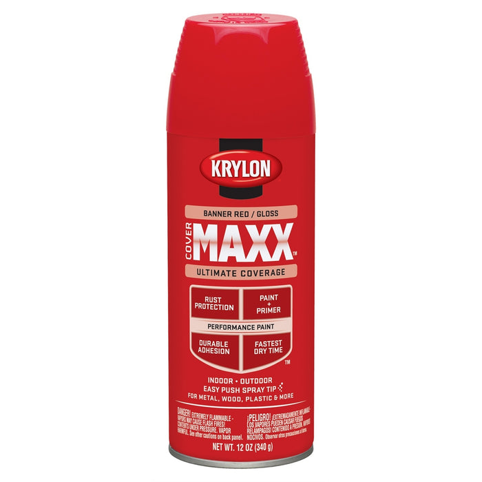 Covermax Paint Primer Gloss Banner Red 12 oz.