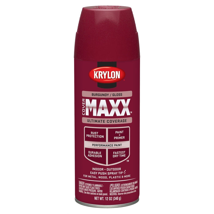 Covermax Paint Primer Gloss Burgundy 12 oz.