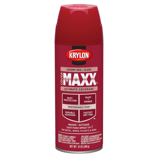 Covermax Paint Primer Gloss Cherry Red 12 oz.