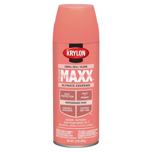 Covermax Paint Primer Gloss Coral Isle 12 oz.