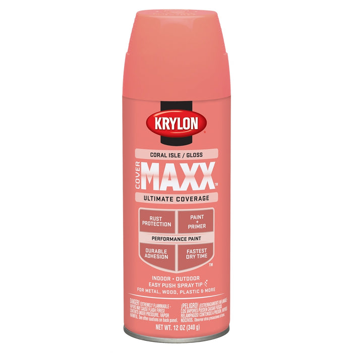 Covermax Paint Primer Gloss Coral Isle 12 oz.