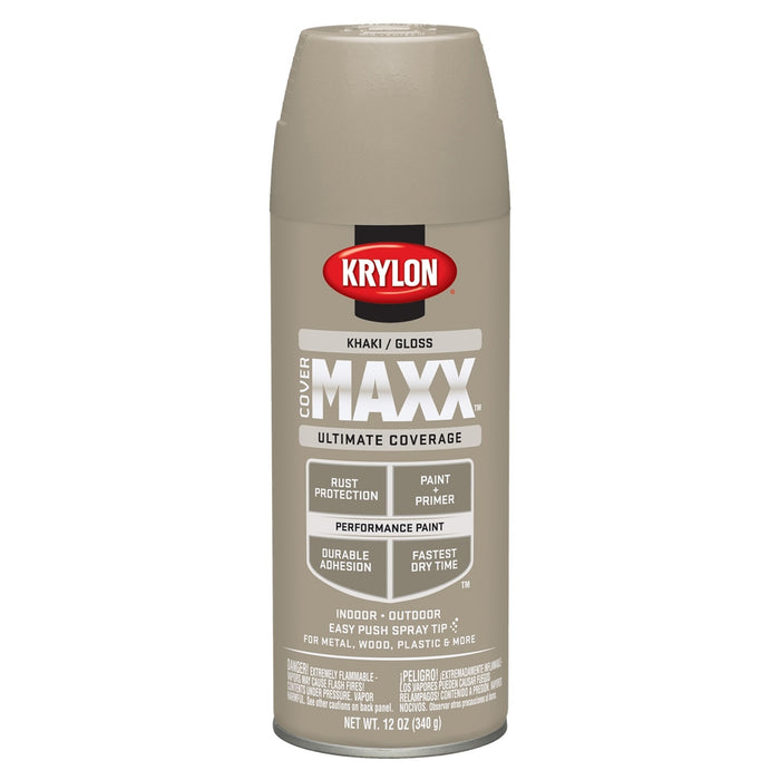 Covermax Paint Primer Gloss Khaki 12 oz.