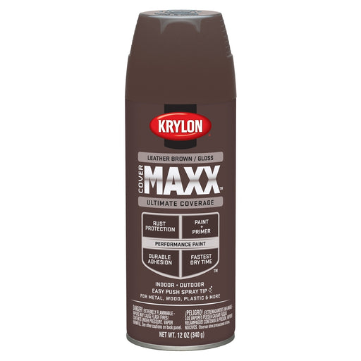 Covermax Paint Primer Gloss Leather Brown 12 oz.