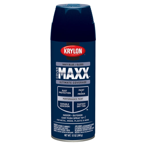Covermax Paint Primer Gloss Navy Blue 12 oz.