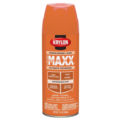 Covermax Paint Primer Gloss Pumpkin Orange 12 oz.