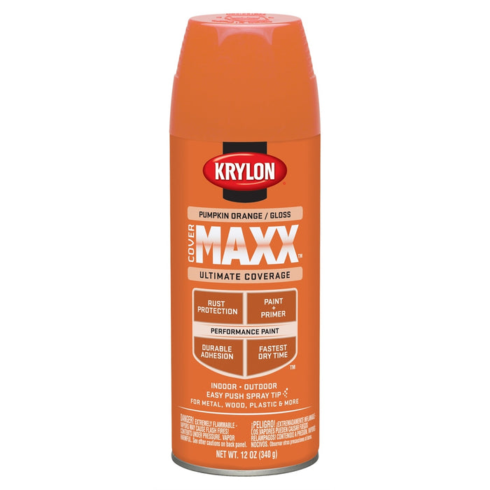 Covermax Paint Primer Gloss Pumpkin Orange 12 oz.