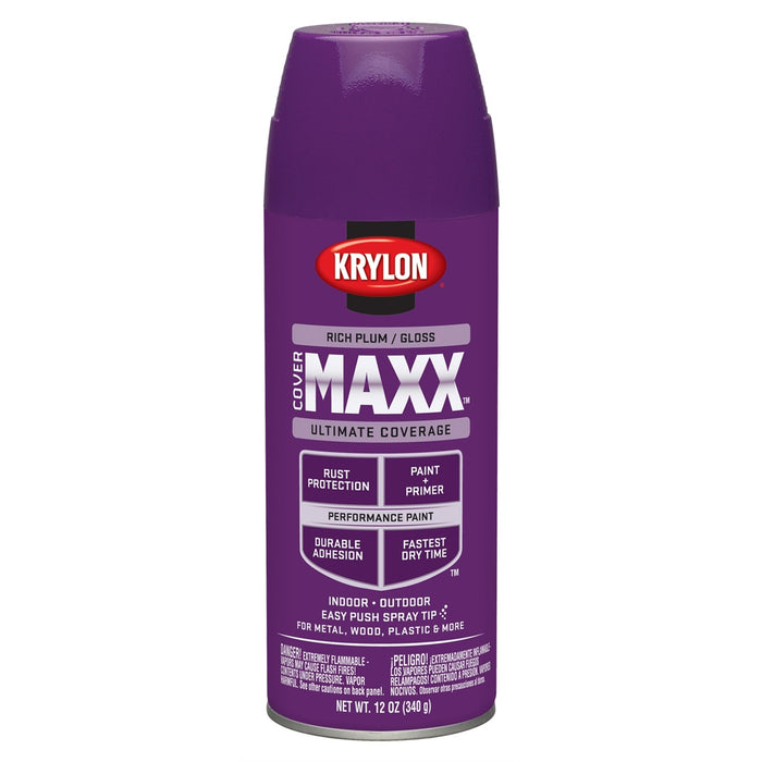 Covermax Paint Primer Gloss Rich Plum 12 oz.
