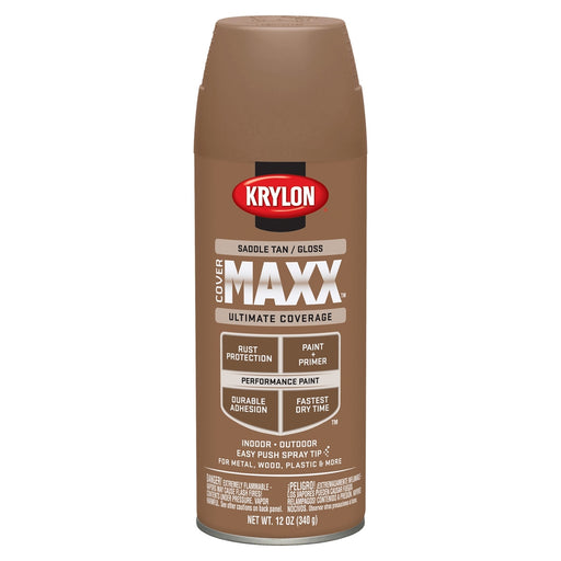Covermax Paint Primer Gloss Saddle Tan 12 oz.