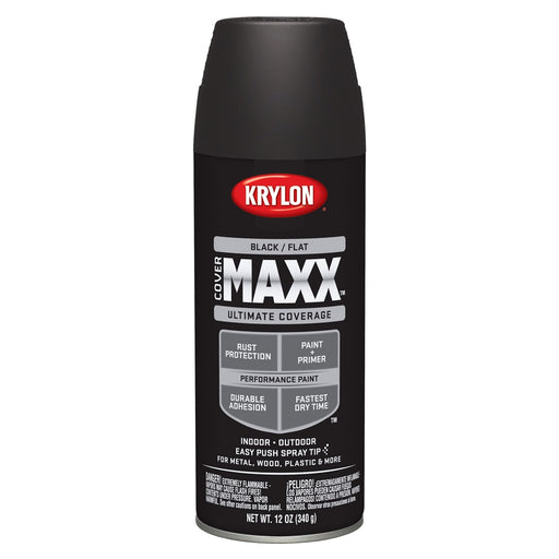 Covermax Paint Primer Flat Black 12 oz.