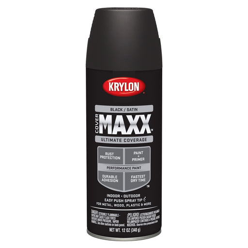 Covermax Paint Primer Satin Black 12 oz.