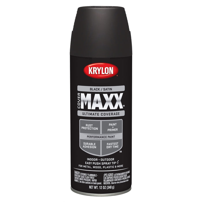 Covermax Paint Primer Satin Black 12 oz.