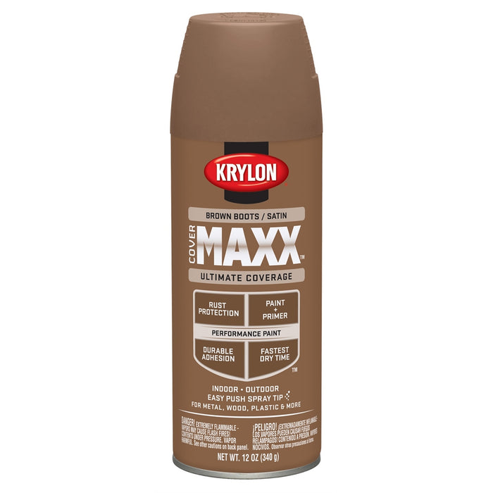Covermax Paint Primer Satin Brown Boots 12 oz.